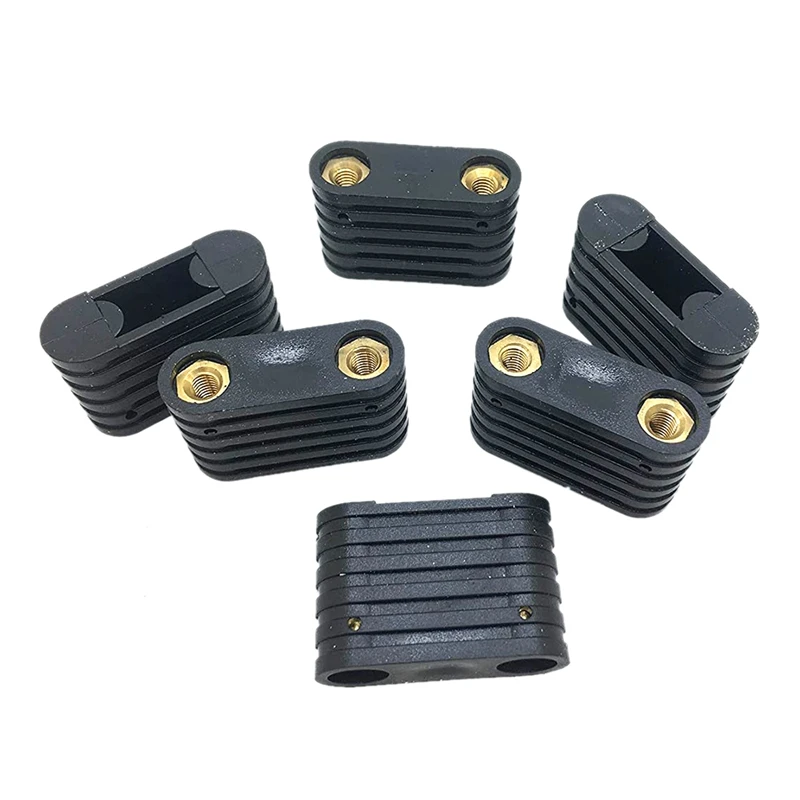 Black Plastic Windsurfing 6Pcs 2-Hole Footstrap Insert Windsurf Board Footstrap Replacement Surfboard Surfing Accessorie smile