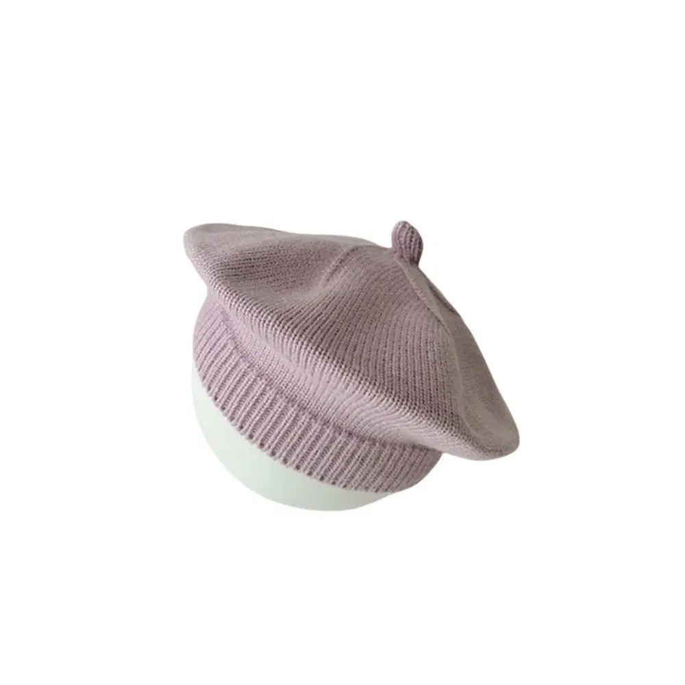 Knitted Hat Baby Beret Korean Warm Soft Kids Berets Autumn Winter Cute Painter Hat Boys Girls smile