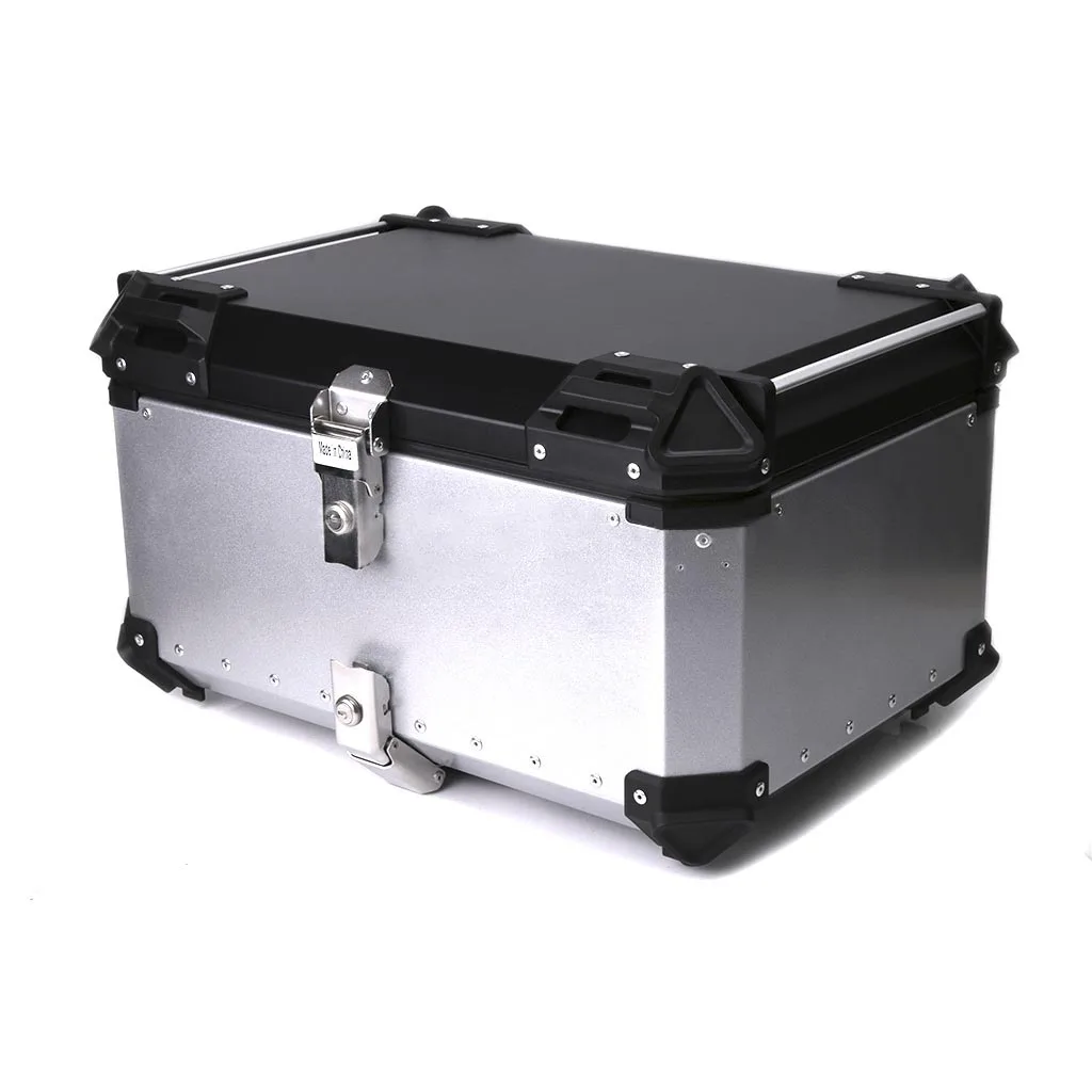 40L 50L 60L Motorcycle Trunk Rear Tail Luggage Box Storage Helmet Top Case Holder Lock Aluminum Toolbox Moto Topbox Accessories