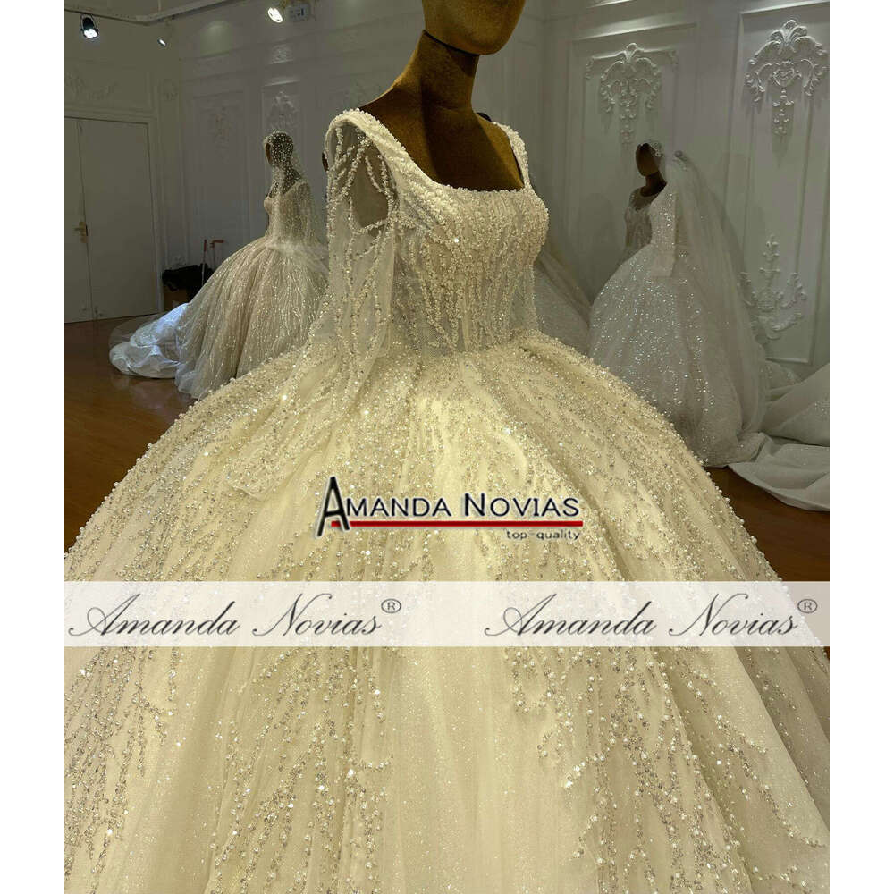 Customized NS Long Sleeve Beaded Wedding Dress 6660311