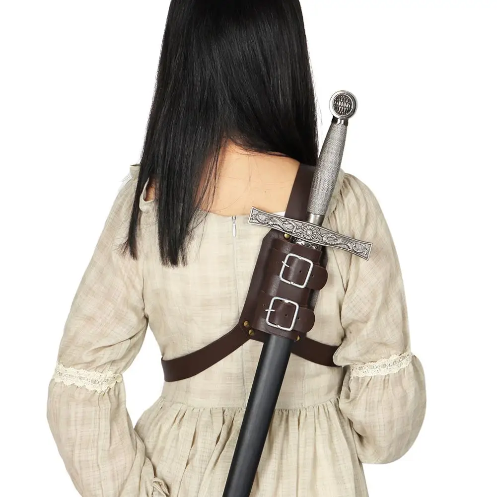 Sword Medieval Shoulder Strap Holder Sheath Scabbard Medieval Holster For Adult Men Larp ddmysmile Knight Rapier Belt Gear Cosplay Smile