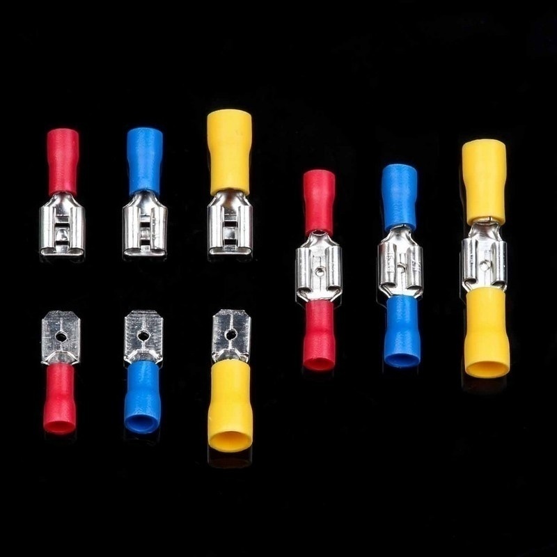 Insulated Cable Connector Electrical Wire Crimp Spade Butt Ring Fork Set Ring Electric Crimp lugs Rolled Terminals Assorted Kit