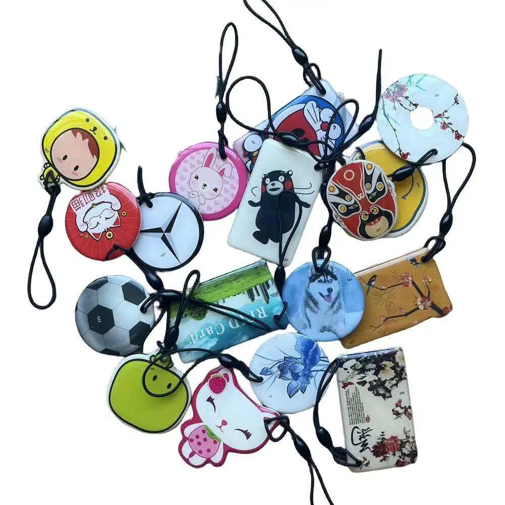 Random Pattern 10/20/50/100Pcs 13.56Mhz UID IC Changeable Key Card Rewritable NFC 1k S50 Keyfob Block 0 Writable
