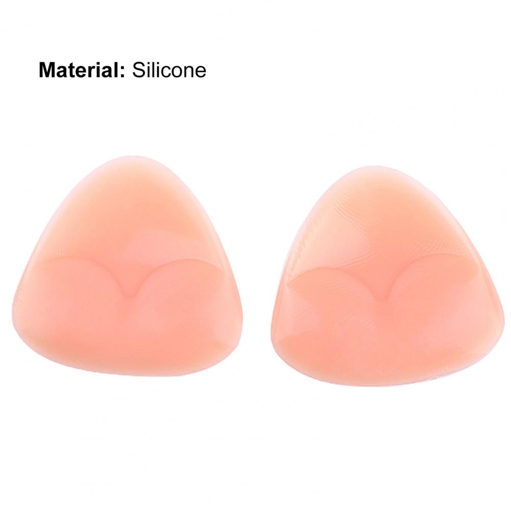 Almohadillas de pecho impermeables reutilizables para mujer, pegatina de sujetador suave, almohadillas de realce de pecho triangulares de silicona