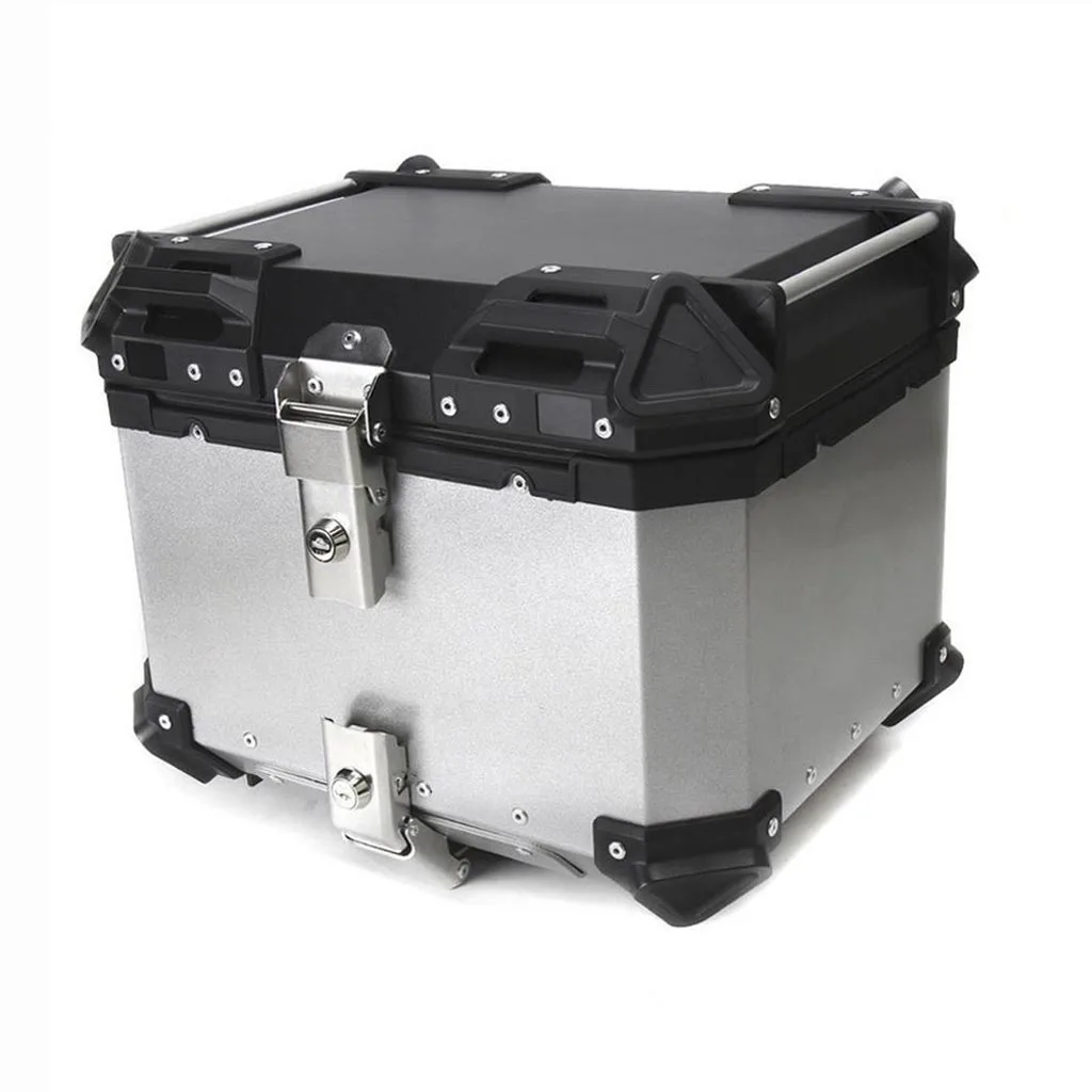 40L 50L 60L Motorcycle Trunk Rear Tail Luggage Box Storage Helmet Top Case Holder Lock Aluminum Toolbox Moto Topbox Accessories