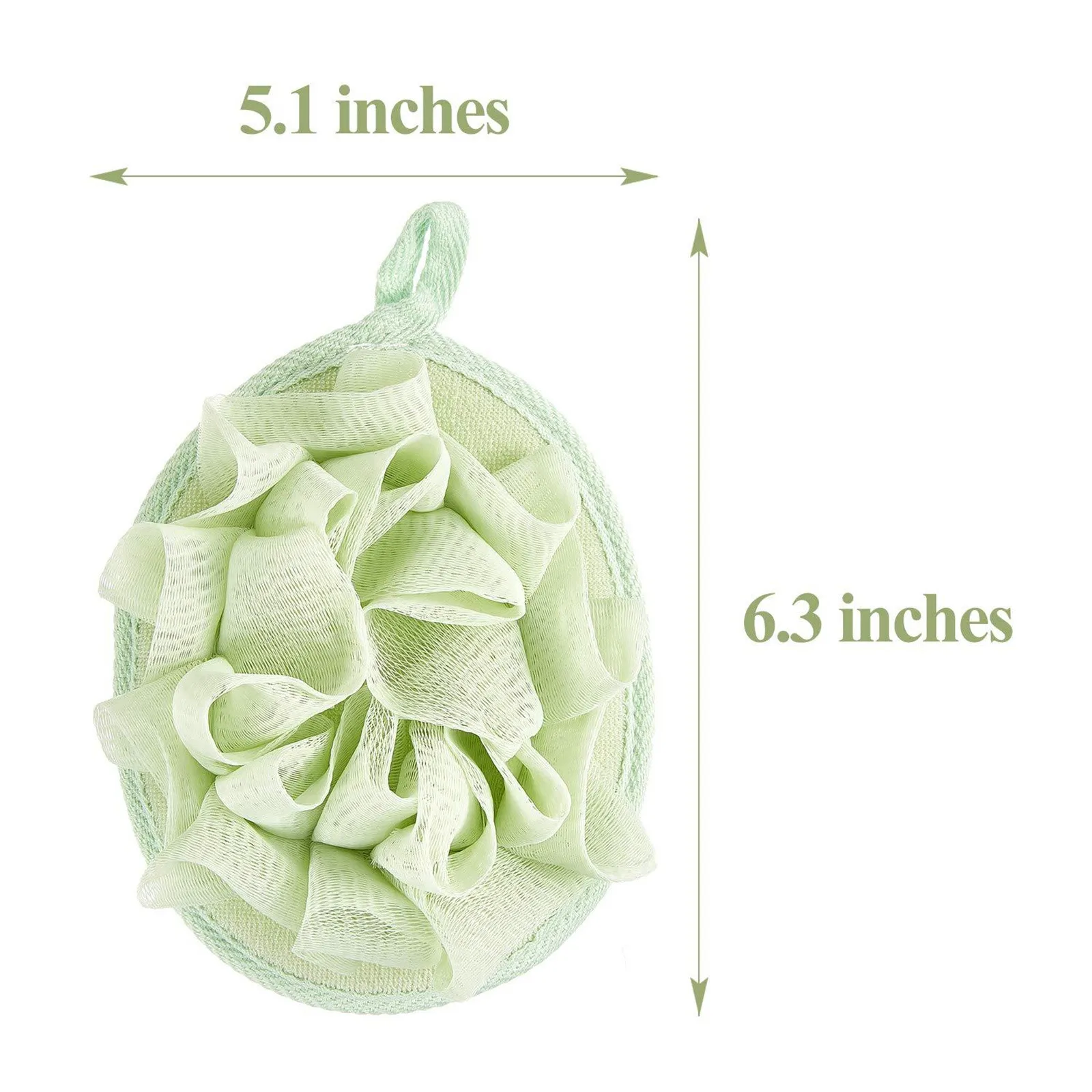 6 Pieces Bath Shower Loofah Sponge Mesh Pouf Shower Ball Exfoliating Body Loofah Pad Ball Shower Glove With Flower Bath Ball