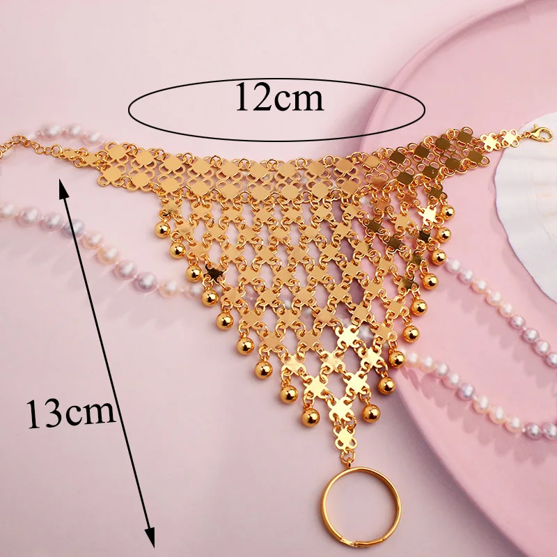 Gold Bracelet Kurdistan Bangle Plated Bridal Hand Jewelry Dangle Ball Hand Back Chain Middle East ddmysmile Pulceras Y Brazaletes Mujer Smile