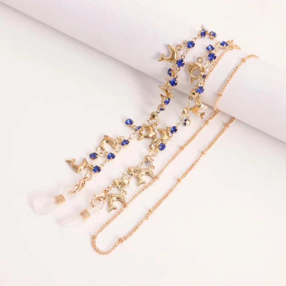 a d Hanging PCS Rope Painted Mask Oil Drop Flower Elegant Sweet Glasses Chains Accessories Eyeglasses Lanyard