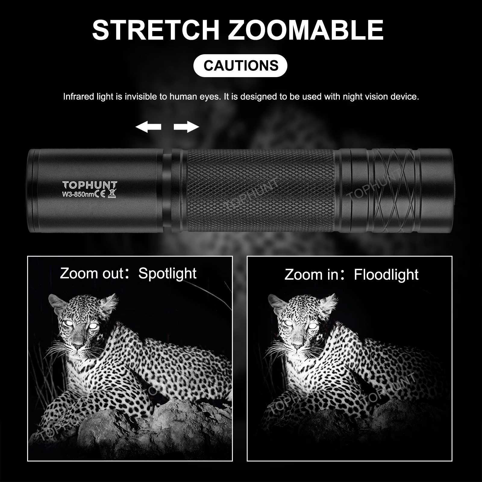 New Arrival TOPHUNT W3 tra long distance zo Vcsel 850nm IR Illuminator Flash 940nm Torch 400m Z241109