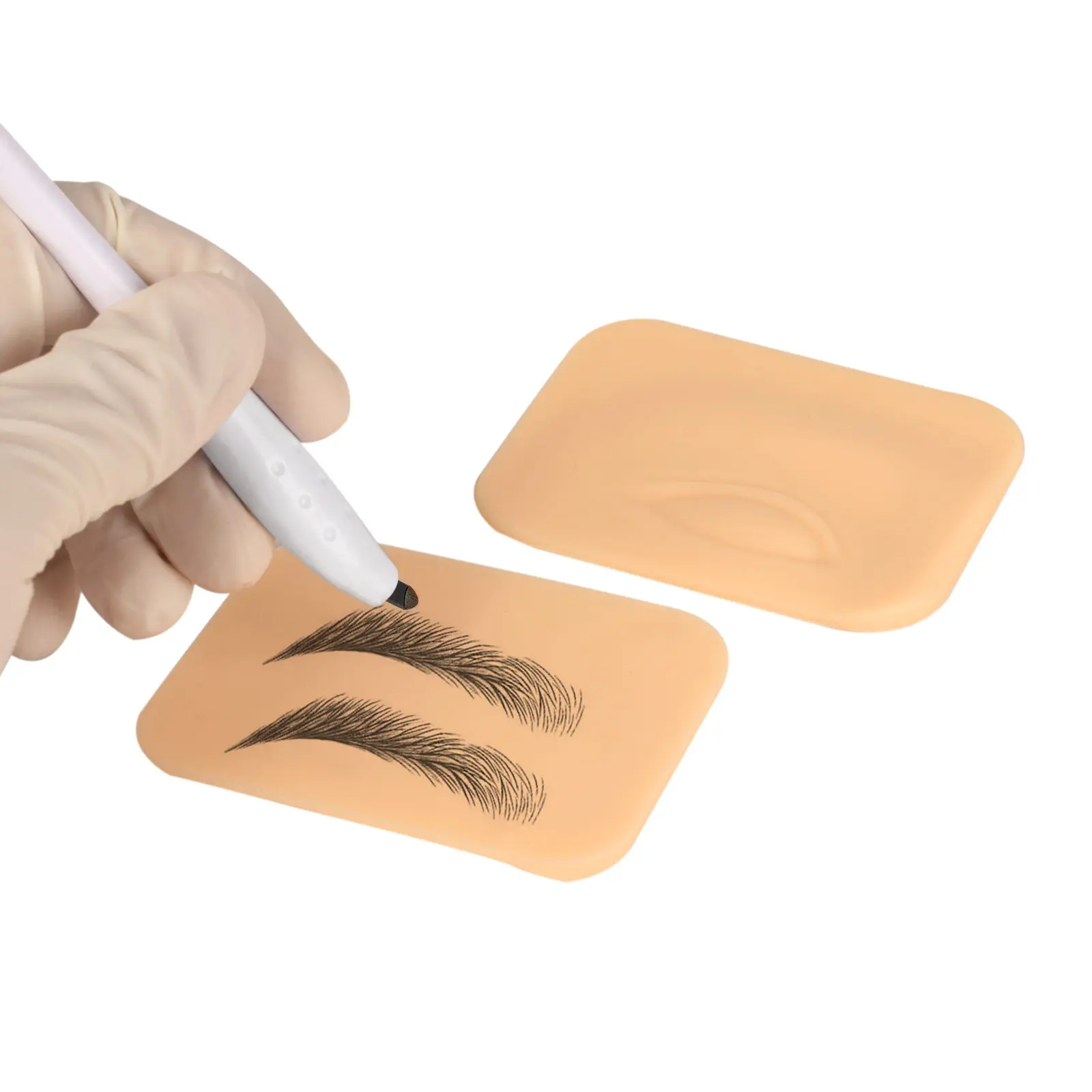 Silicone Tattoo 3D Eyebrow Practice Skin for Beginner Microblading Permanent Makeup Eyebrows Artific Skin Tattoo Accesories smile