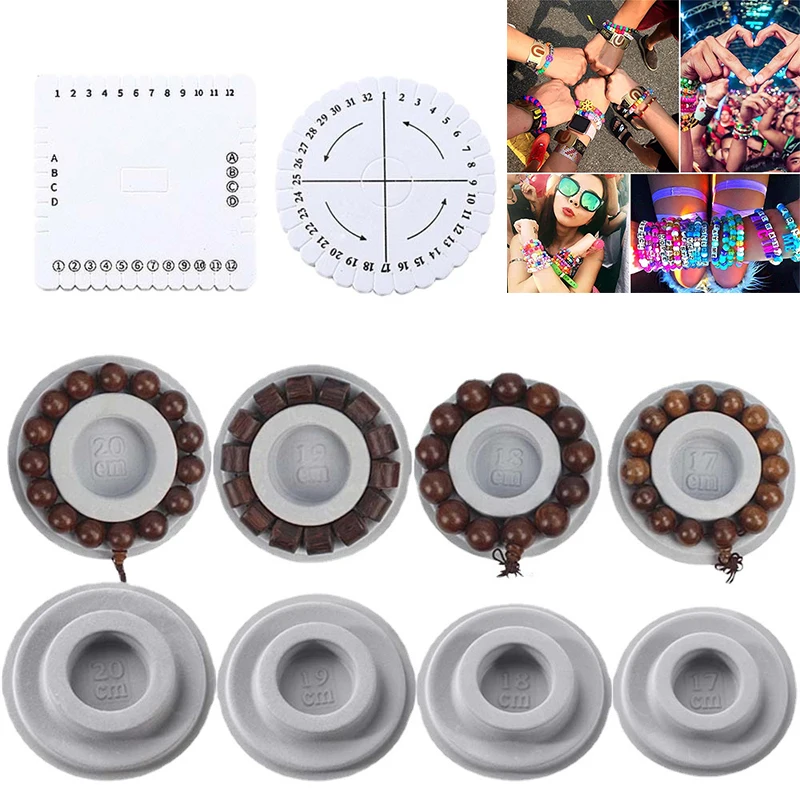 Gray Flocked Bead Board For DIY Bracelet new Necklace 2025 Beading Jewelry Making Organizer Tray Design Craft Measuring Tool Accessories