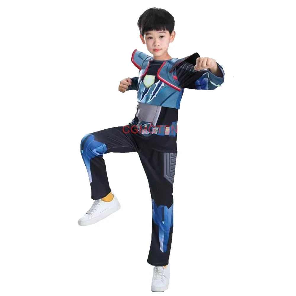 JXHJHBW Kids Mini Force X Cosplay Costume VOLT SAMI LUSI MAX Role play Top and Pants Mask Suit Halloween Party Fancy Dress