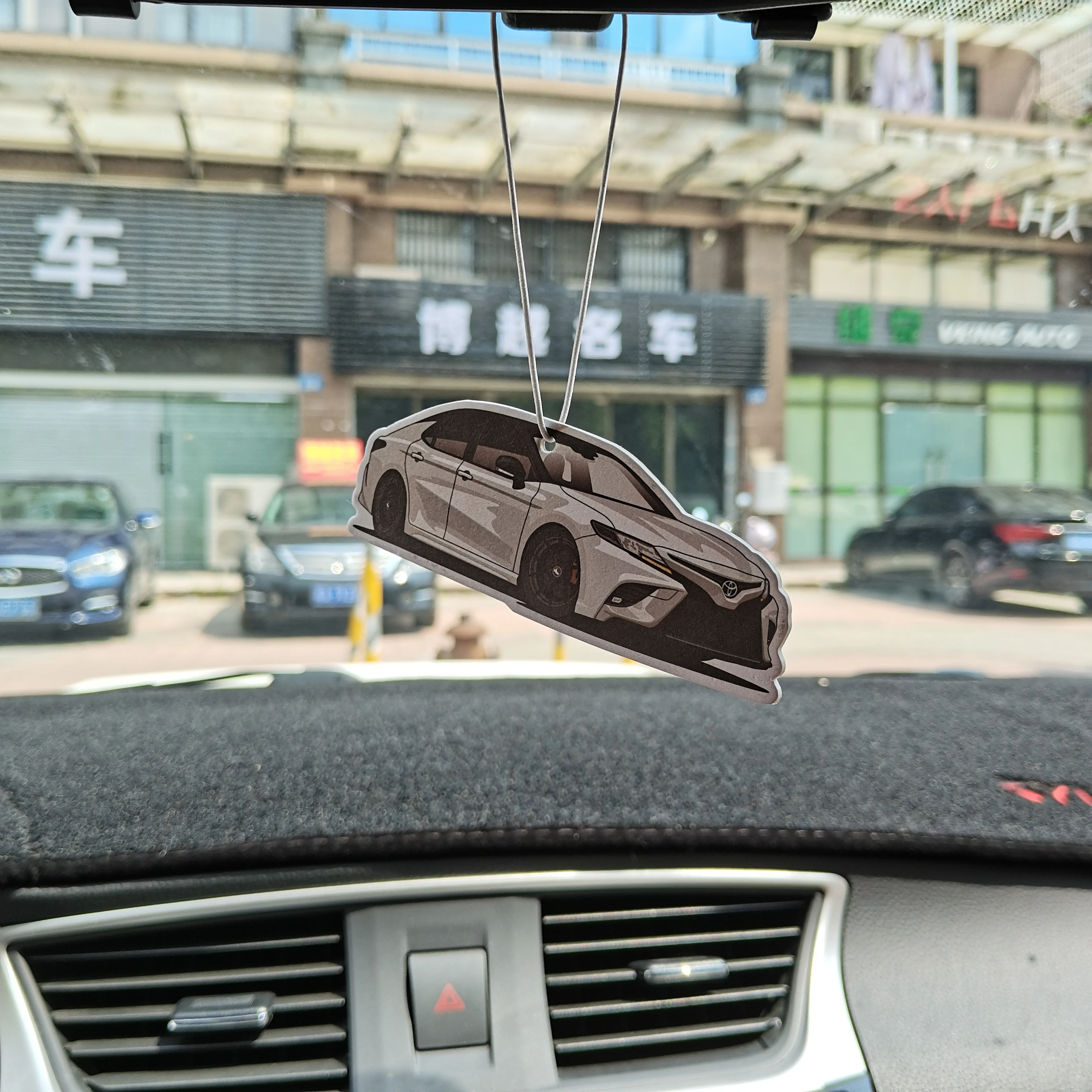 Air Newest Freshener Car JDM Racing Style Car Rear View Mirrow Hanging ddmysmile Pendent Soild Paper For TOYTA Camry Reiz Supra Corolla Smile
