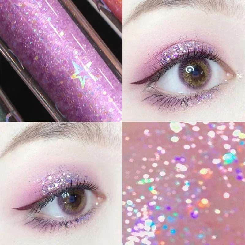 Liquid Sequins 8 Colors Eyeliner Stick Quick-dry Glitter Eyeshadow Waterproof Lasting Shimmer Pigment Eyes Makeup Cosmetic 1PCS smile