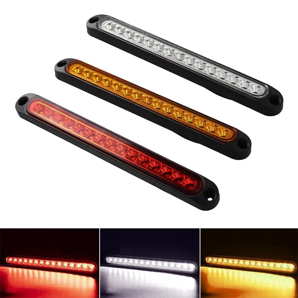 15pcs LED Trailer Brake Tail Light LED Bar Stop Turn Tail Lights Waterproof Assembly Side Marker Stop Red Light For Marine Boats