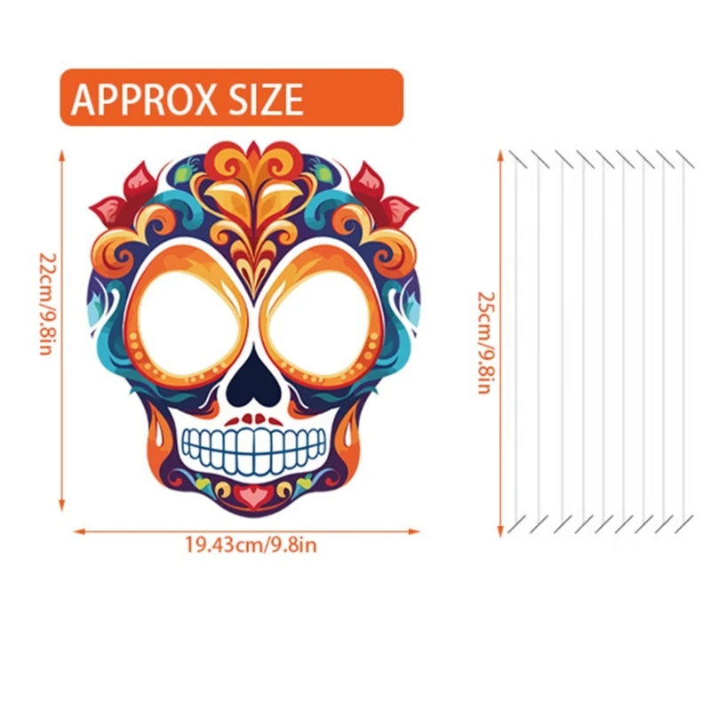 Skull Face new Covering Masks Bone Masquerade Masks Day of The Dead Masks Halloween 2025 Costumes Masks for Mexicans Masquerade