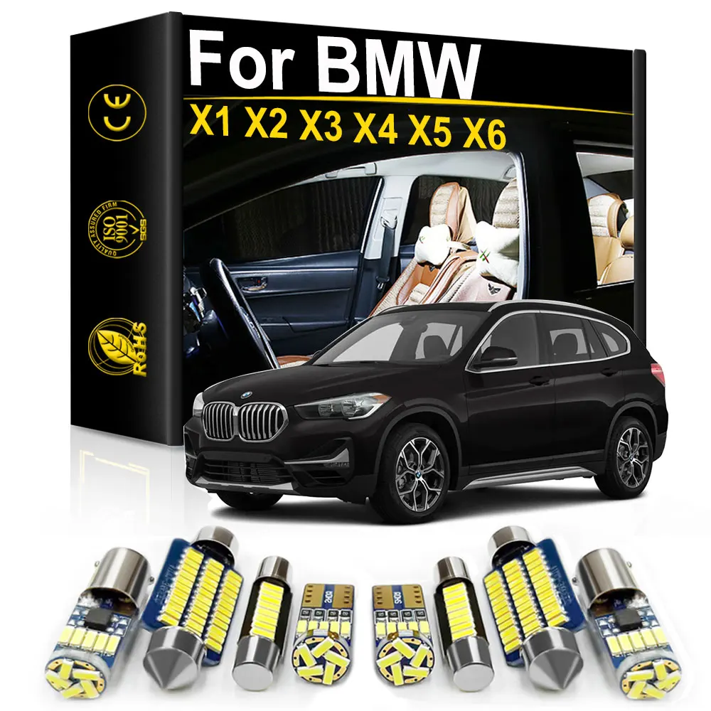 X1 E84 For F48 X2 F39 X3 E83 F25 X4 F26 X5 E53 E70 F15 F85 X6 E71 E72 Accessories Car Interior LED Light Canbus Indoor Bulbs smile