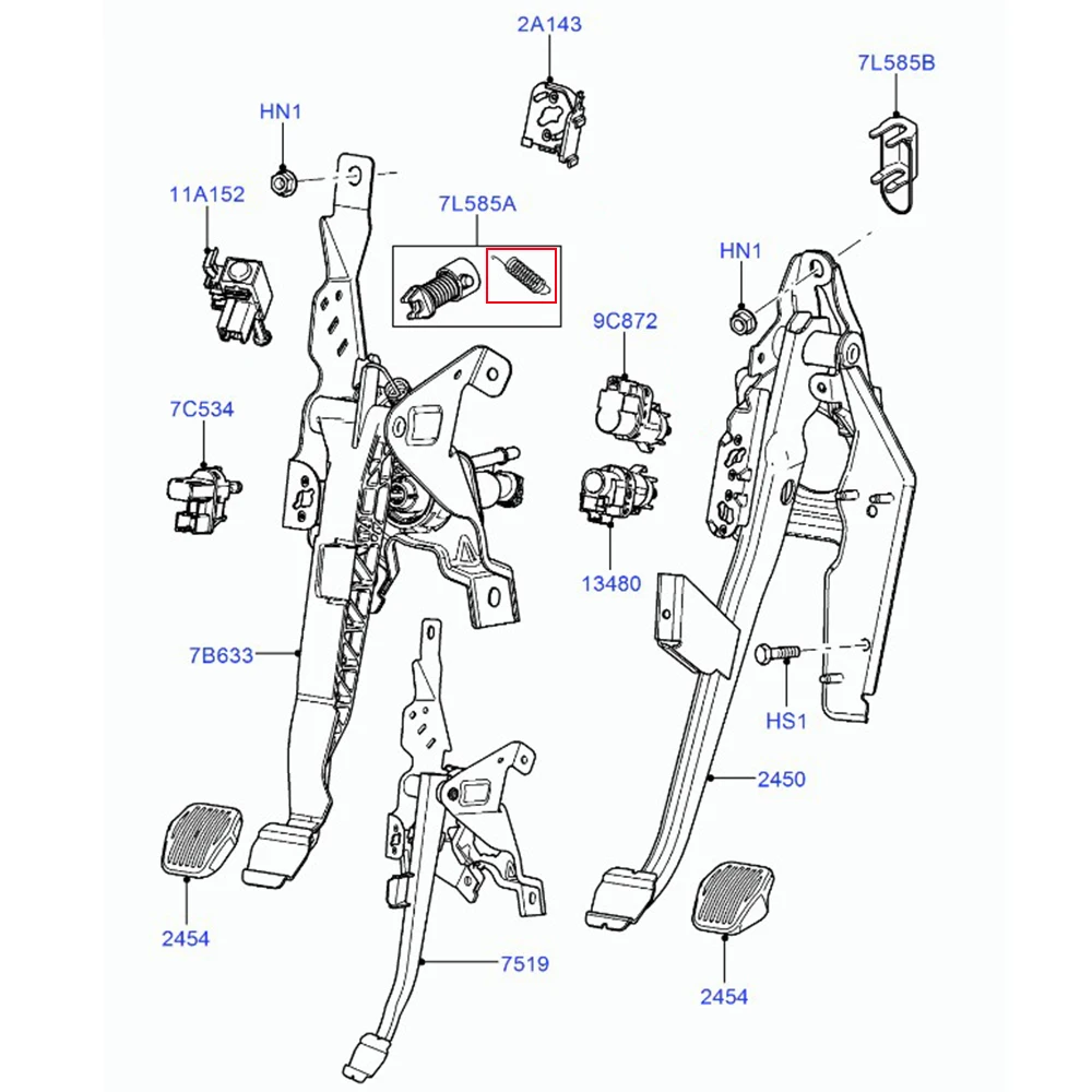 Car Clutch Pedal Return Spring Accessories For Ford Focus 2 2004 2005 2006 2007 2008 2009 2010 2011 2012 1463612 3M51-7L560-AB