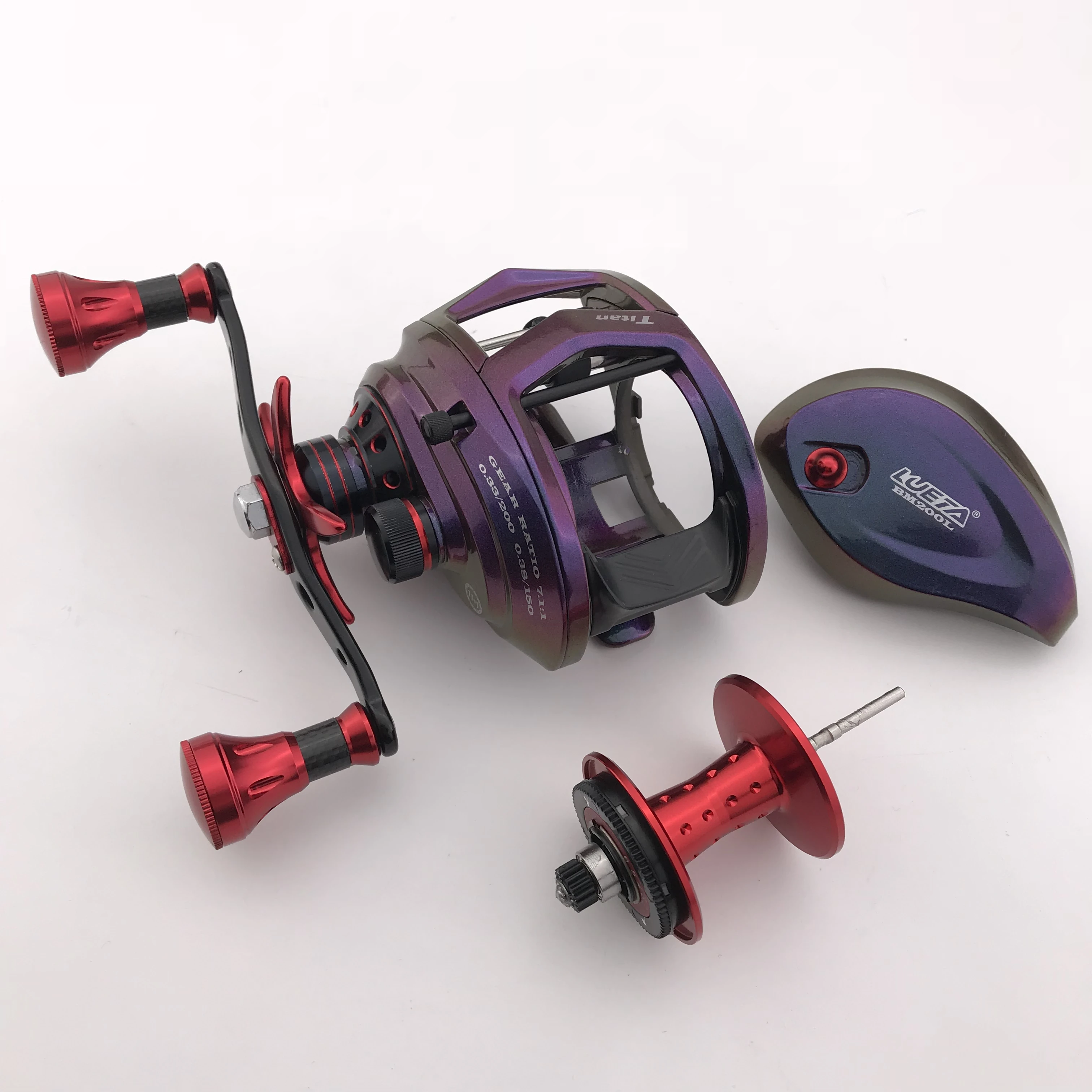 17kg Drag Power TEASER Gear Ratio 7.1:1 Aluminum Metal 11+1BB Metal Spool Trolling Drum Trolling Jigging Sea Boat Fishing Reels smile 11+1BB
