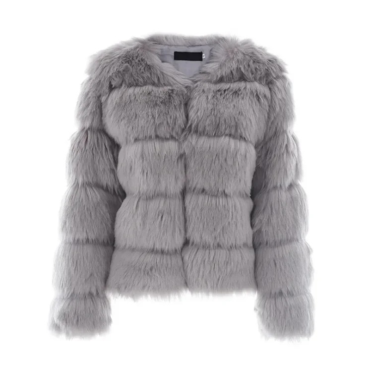 Selling Faux Fur Jacket For Women Cropped Long Sleeve Artificial Fox Fur Jacket European And American Style Leather Coat 241108 - view 6
