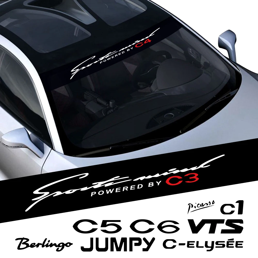 Car Front 2025 Windshield Stickers For Citroen C1 C2 C3 C4 C4L C5 C6 C8 C-ELYSEE new VTS C-CROSSER JUMPY NEMO XSRAR BERLINGO Picasso