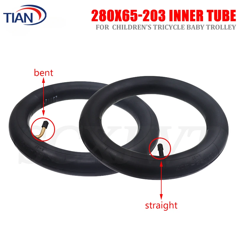 12 Inch Camera 280x65-203 Inner Tube for Children's Tricycle Baby Trolley Pneumatic Inner Tire Handcart Wheel Accessories