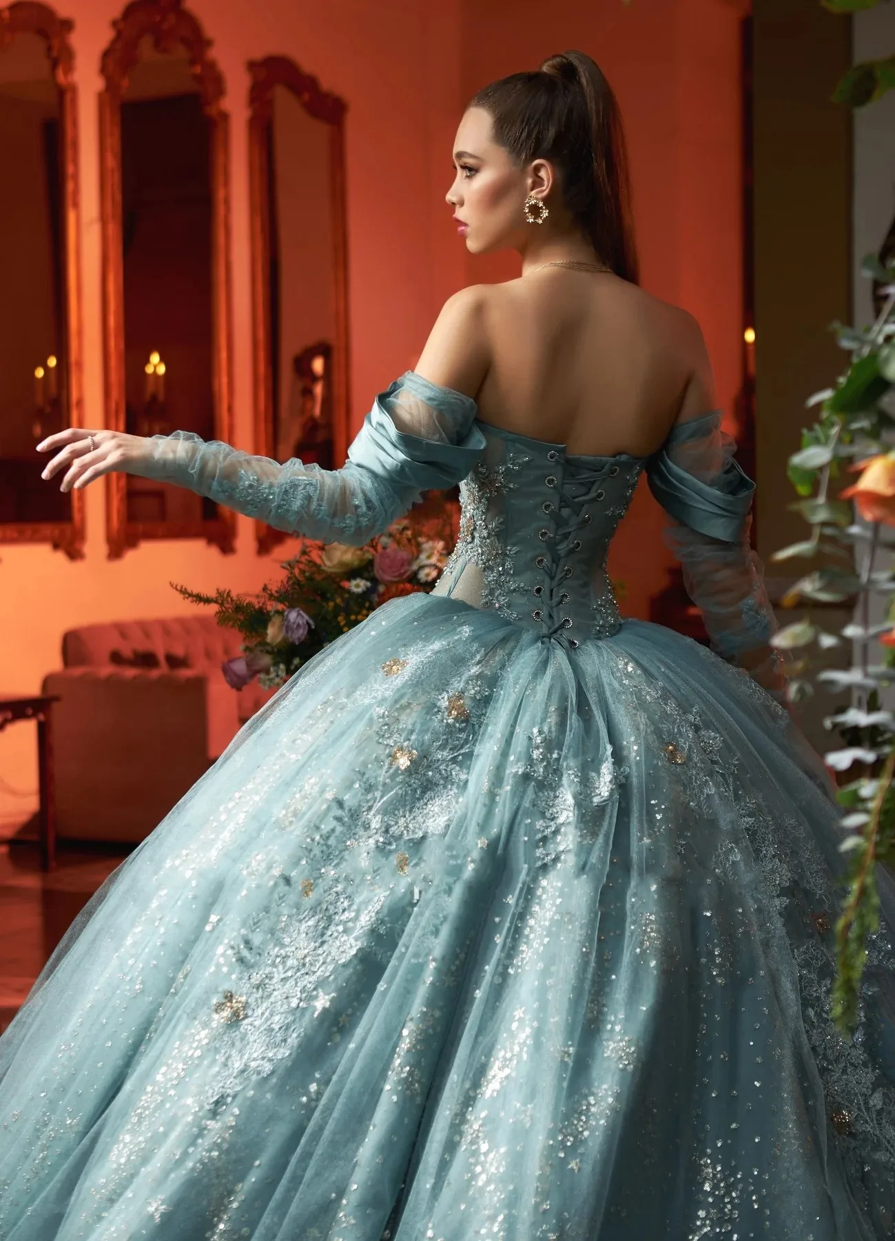 Teal new Blue Quinceanera Dresses 2025 Ball Gown Sweetheart Tulle Appliques Puffy Mexican Sweet 16 Dresses 15 Anos
