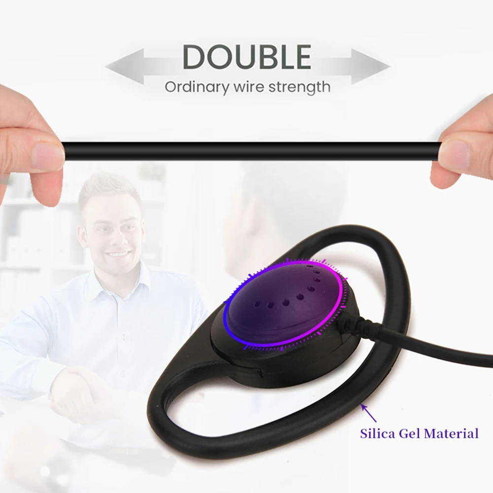 Soft Ear Hook Earpiece 3.5mm Plug Single Side Headset Headphone for Walkie Talkie/Two Way Radio In Ear Stereo Wired Earphone