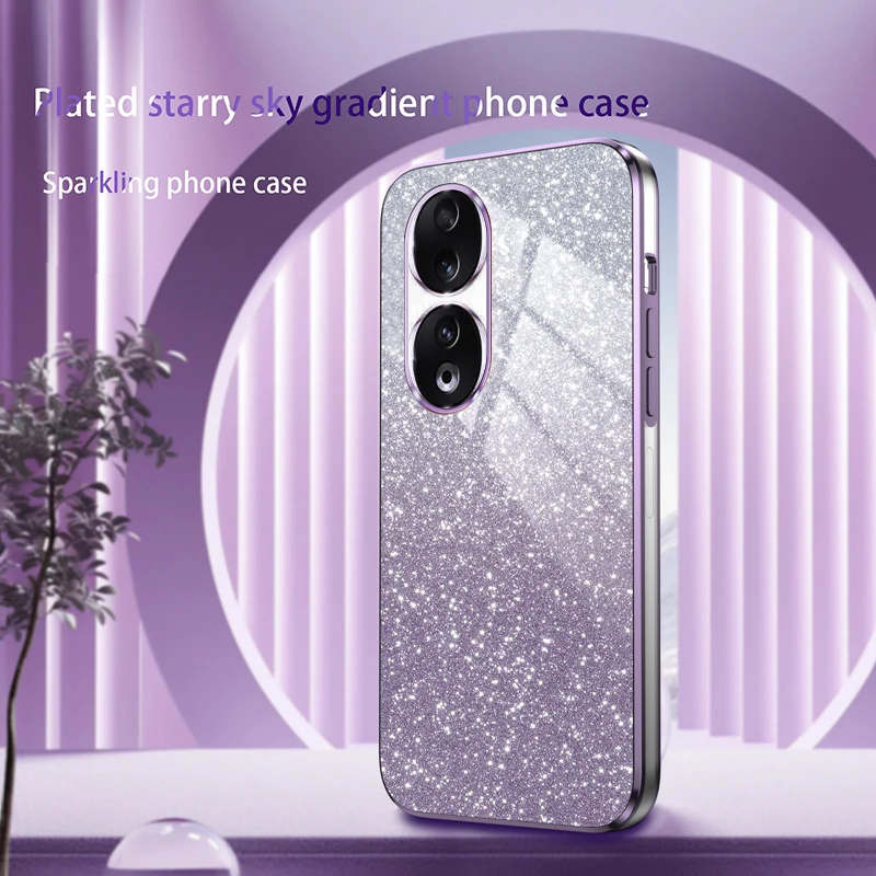 b a Honor For Huawei Electroplated Glitter Case Pro Shockproof Soft TPU Bumper Transparent Phone Back Cover