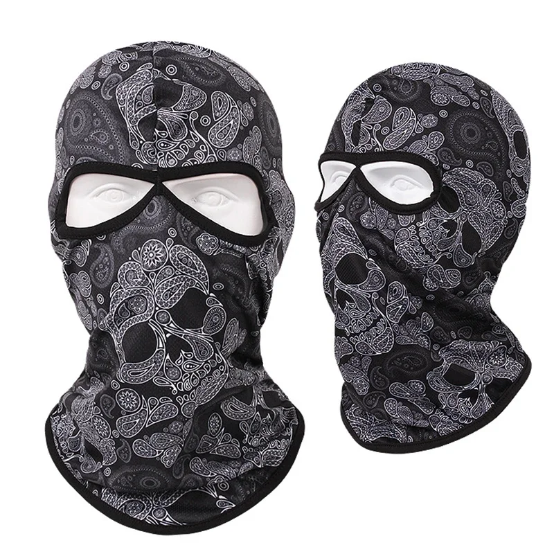 Balaclava Skull Men Bandana Women Ski Mask Windproof Sports Scarf Riding Full Face Cover Fishing Hiking Neck Gaiter Face Shield smile