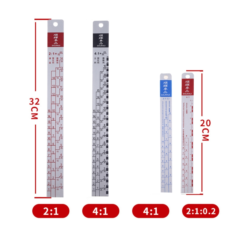 Standard Mixing Car Tool Paint Ruler Suitable For Cars Paint Ruler Ruler Paint Tool Black/Red Rulers Drop Shipping smile
