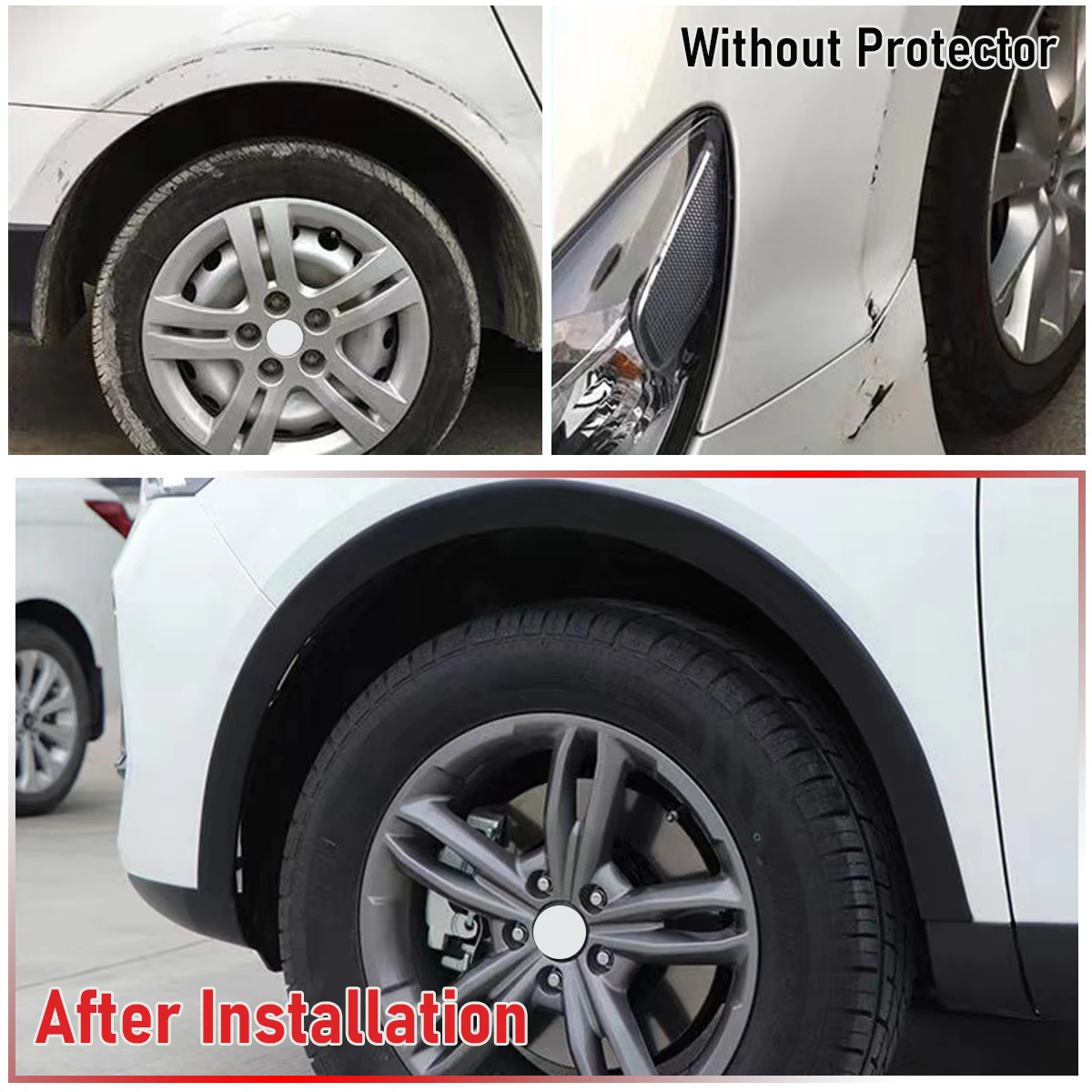 Car Fender Flare Wheel Arch Wing Expander Eyebrow Protector Auto Mudguard Lip Body Cover Splash Guard For Tesla Model 3 S X Y