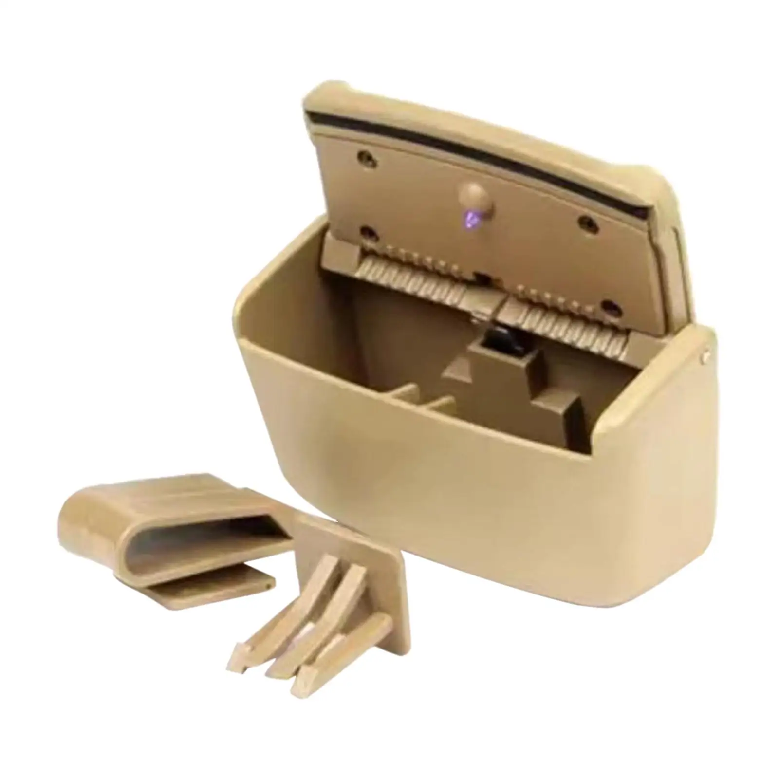 LED Car Ashtray With Light With Extinguishing Stripe Easy Clean ddmysmile Detachable Auto Ashtray Mini Car Trash Can For Home Office Smile