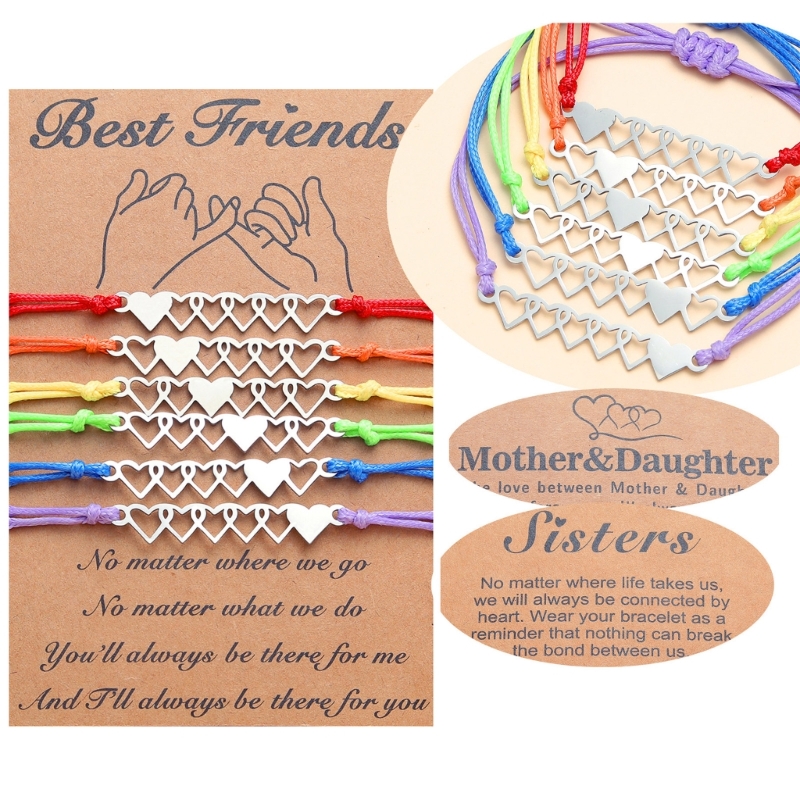 6 Pieces new Set Matching Woven Bracelets for Good Friend Couple Family Women Mens Teen Girls 2025 Friendship Jewelry Gifts Dropship