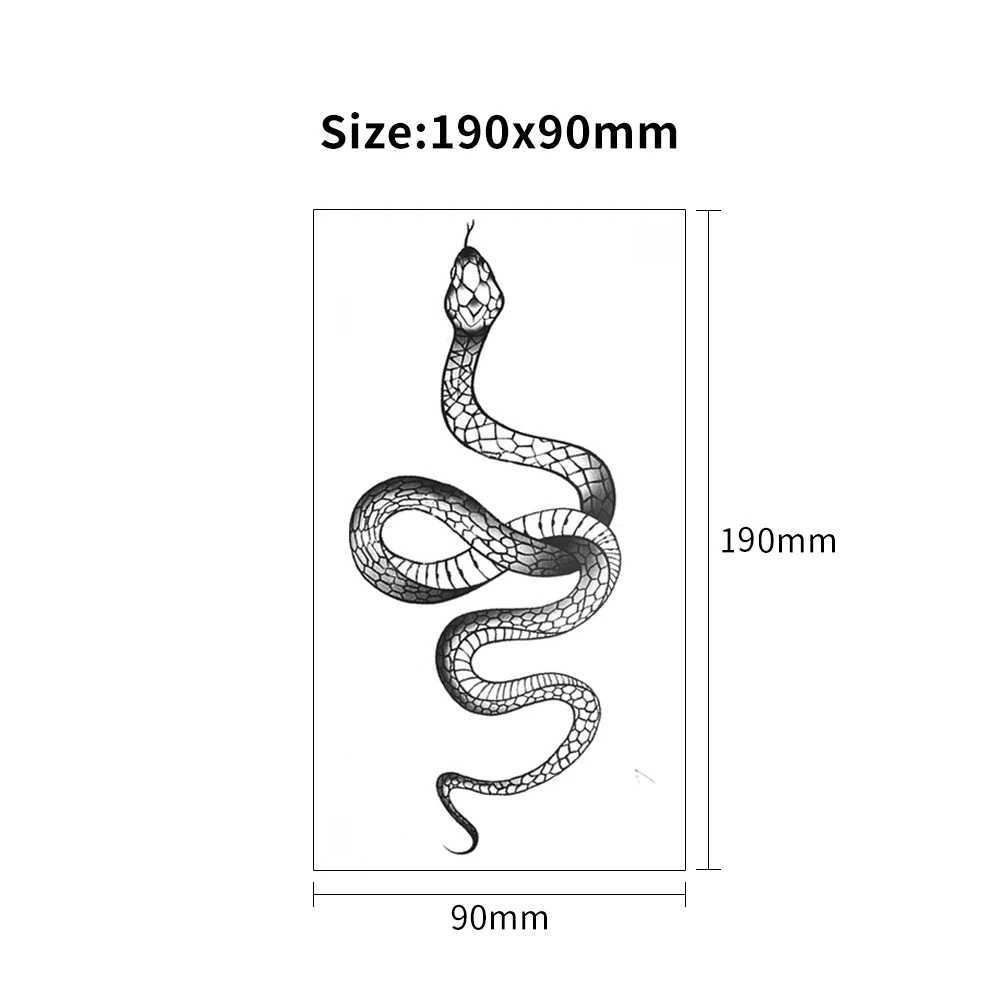 Fake Tattoo Stickers Snake Sexy Animal Arm Sleep Temporary Tattoo Waterproof Body Art Female Tattoo Water Transfer Bed Sheet W241109
