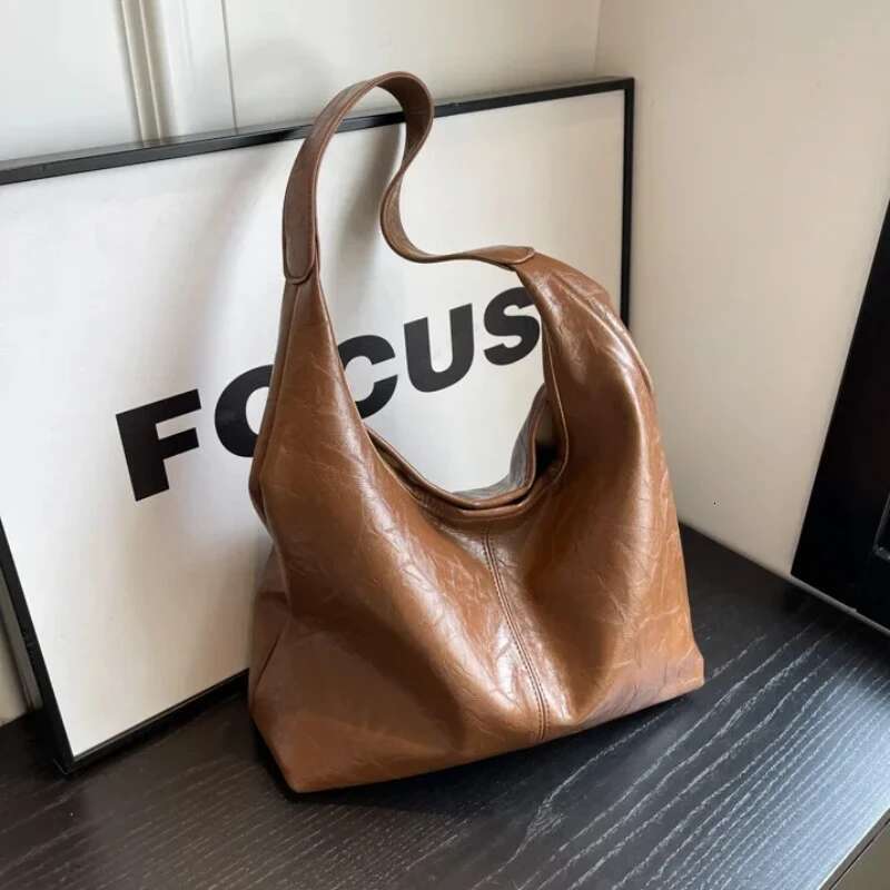 Soft PU Leather Shoulder for Women Wedding Totes All-match Commuter Underarm Bag Bolso Mujer Fashion Large Capacity Handbag