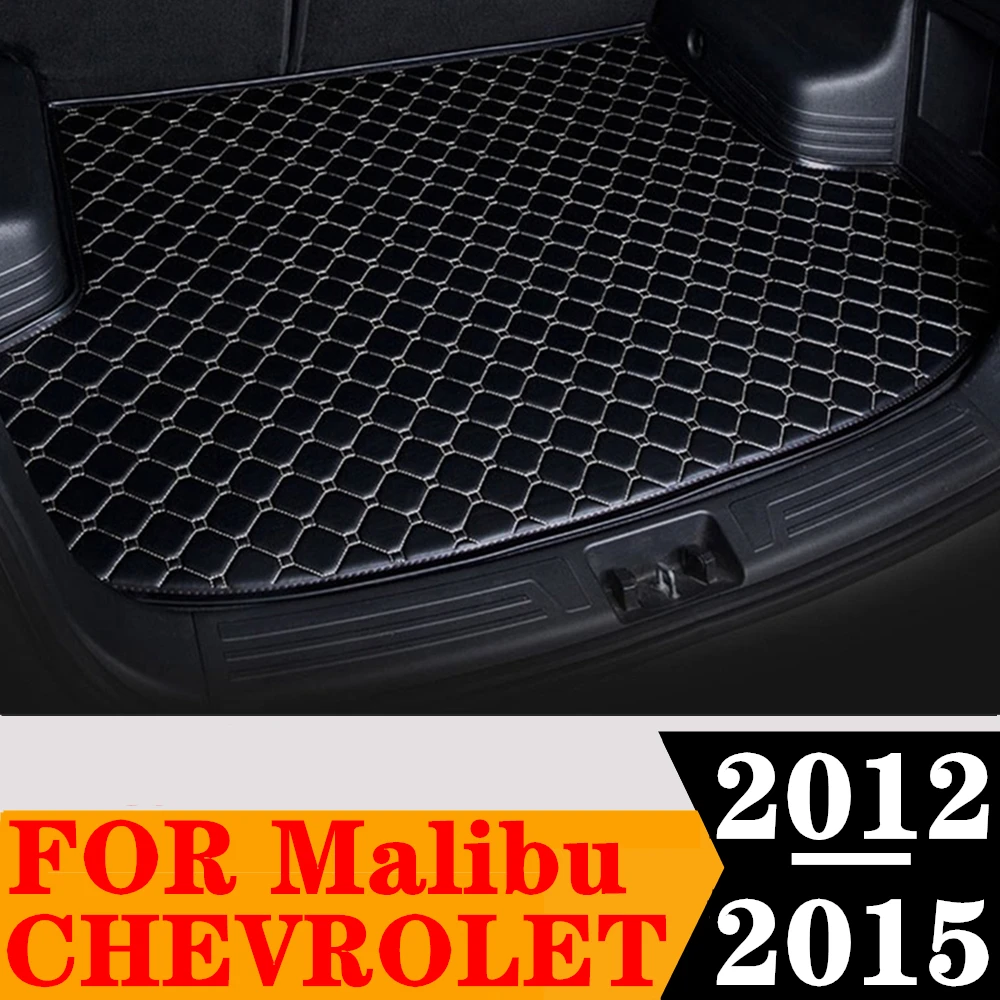 Car Trunk Mat For Chevrolet Malibu 2015 2014 2013 2012 Rear Cargo Liner Tail Boot Tray luggage Protect Pad Carpet Interior Parts
