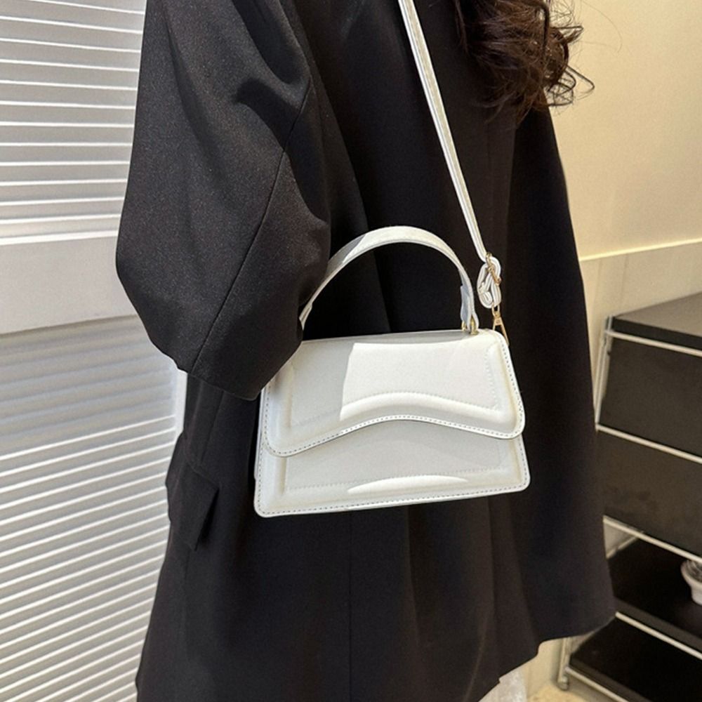Fashion PU Leather Shoulder Bag Ladies Trendy Solid Color Messenger Handbags Leisure Stylish Crossbody Bags For Women