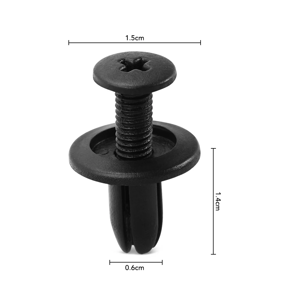 50set 6mm Car Fastener Clip Bumper Fender Liner Rivet for Automobiles, Parts Accessories Honda Civic 8Th Gen Vw Up