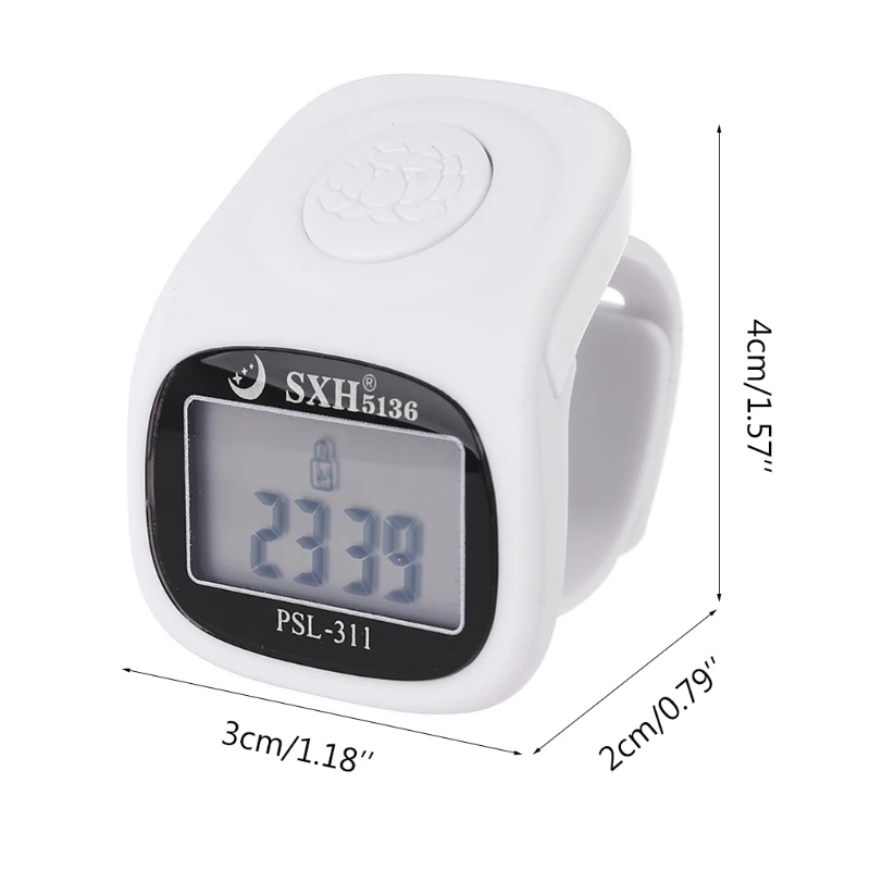 6 2025 Digital new Finger Tally Counter 8 Channels with LED Backlight for Time Chanting Prayer Silicone Ring Electronic Hand Coun