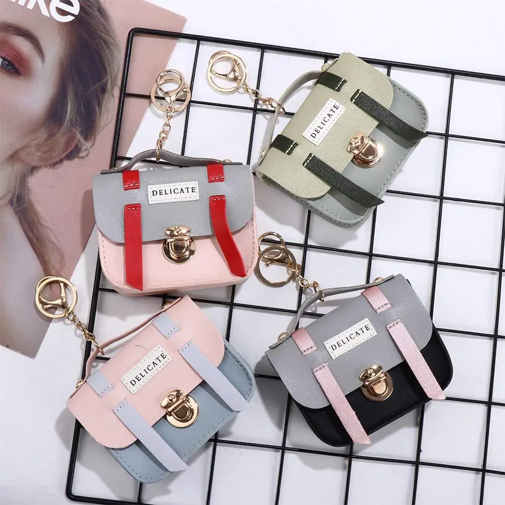For Children Wallet Portable Girls Key Ring Pendant Card Holder Coin Purse Handbag Keychain Mini Coin Bag Earphone Storage ddmysmile Bag Smile