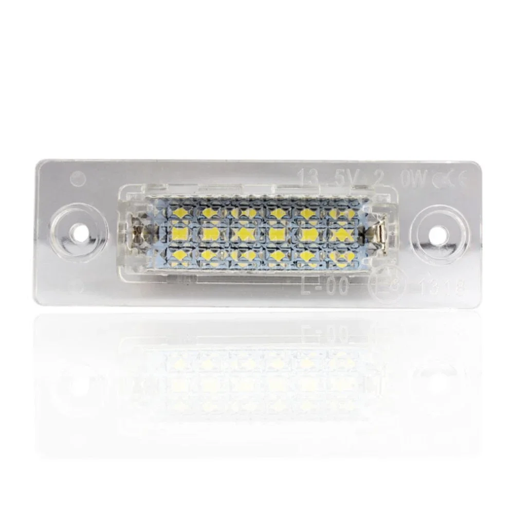 2PCS 12V LED Car License Number Plate Light Lamp No Error for VW Touran Golf Caddy Jetta MK5 T5 Passat Cimousint SKODA Superb