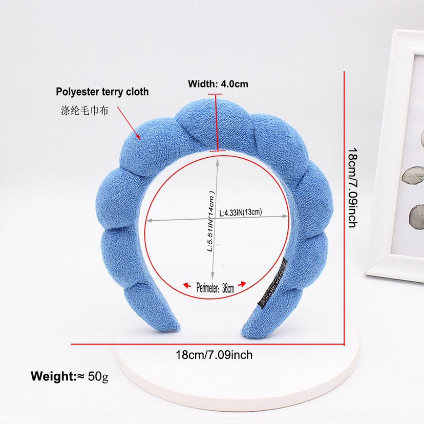 Spa Headband for 2025 Women Sponge & Terry Towel Cloth Fabric Head Band for Skincare, Face Washing, new Makeup Removal, Shower