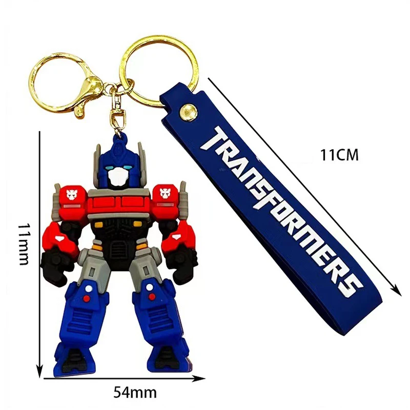 Transformers Keychain Optimus Prime Bumblebee Figure Anime Keyring Pendants Car Key Accessories Doll Ornaments Toy Gift for Kids