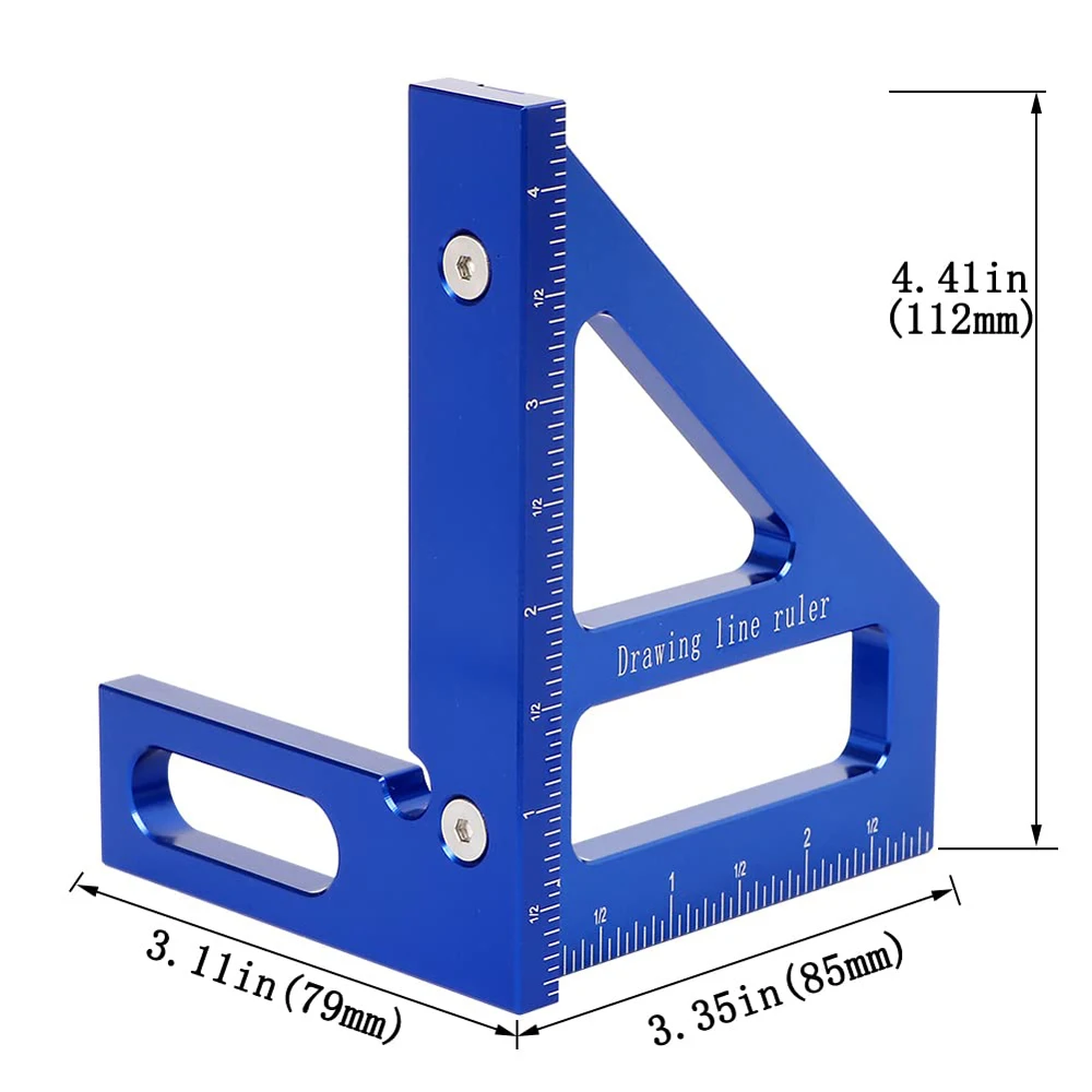 3D 2025 Multi-Angle Measuring Ruler Aluminum Alloy Woodworking Protractor Miter Triangle Ruler Measuring new Tool for Engineer Carpenter