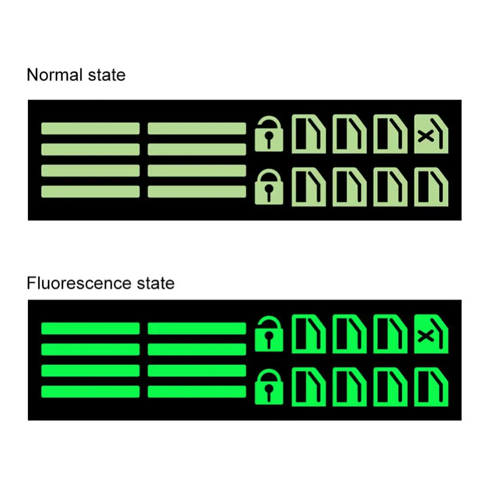 Car Interior Accessories Practical Durable Fluorescent Luminous Sticker Car Accessories Car Window Lift Switch Sticker
