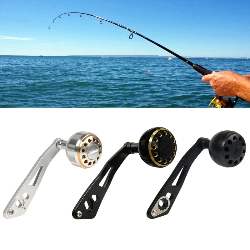Fishing Handle Single Reel ddmysmile Replacement Fishing Reel Handle Knob Spinning Handle Metal Arm Grip Fishing Accessory Smile