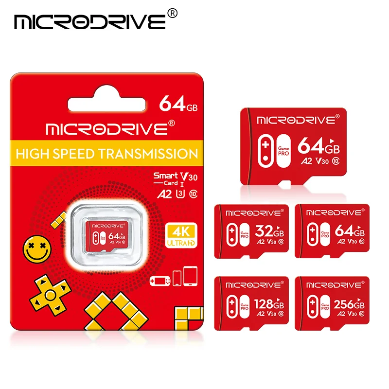 High speed micro tf/sd card 32GB 64GB class 10 Flash Memory Card micro tf sd card 128GB 256GB for smartphone/camera Free Adapter