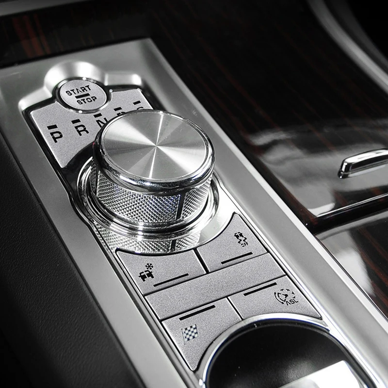 Jaguar For Car Styling XF XJ 2010-2019 Auto Central Control Gear Shift Panel Buttons Covers Stickers ddmysmile Trim Interior Accessories Smile