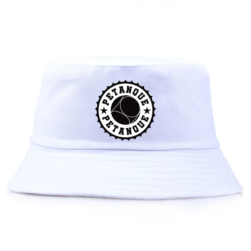 Autumn Petanque Reversible Summer Bucket Hat Woman Man Outdoor Sun Beach Fisherman Cap Girl Boy Panama Hat Adult Solid Color Bob smile